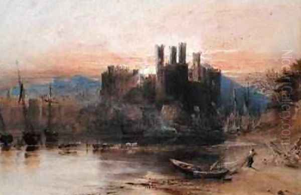 Caernarvon Castle, North Wales, 1836 Oil Painting by Samuel Palmer