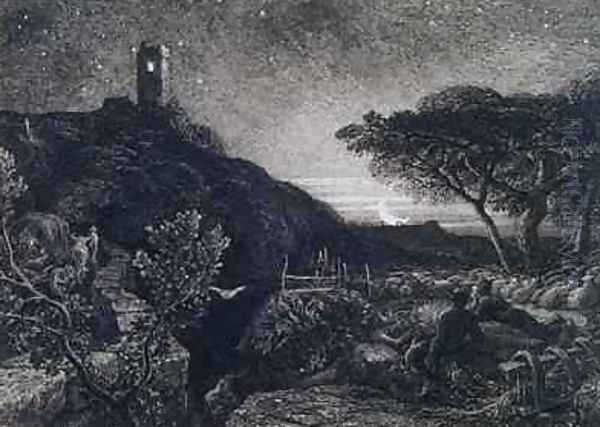 The Lonely Tower, 1879 Oil Painting by Samuel Palmer