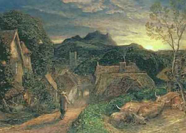 The Bellman 2 Oil Painting by Samuel Palmer