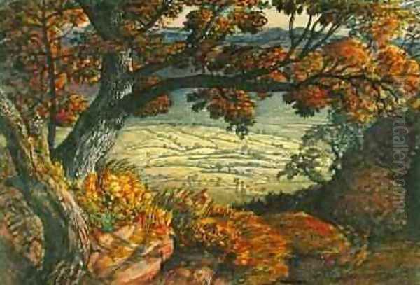 The Weald of Kent, c.1827-28 Oil Painting by Samuel Palmer