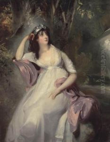 Portrait Of Sarah Martha Siddons , Daughter Of Sarah Siddons, The Actress Oil Painting by Sir Thomas Lawrence