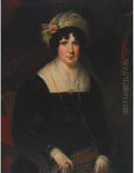 Portrait Of A Lady Wearing A Turban With A Rose Oil Painting by Sir Thomas Lawrence