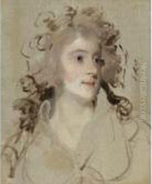 Portrait Bust Of A Lady Oil Painting by Sir Thomas Lawrence