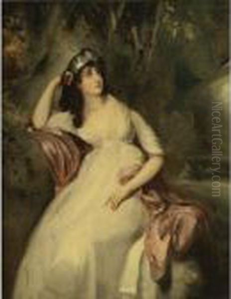 Full Length Portrait Of Sally Siddons Oil Painting by Sir Thomas Lawrence