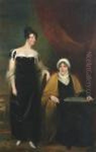 Portrait Of A Lady And Her Daughter Oil Painting by Sir Thomas Lawrence