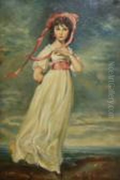 Sarah Barrett Moulton: Pinkie Oil Painting by Sir Thomas Lawrence