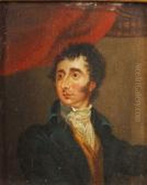 Portrait Of Sir Francis Burdett Head And Shoulders Oil Painting by Sir Thomas Lawrence