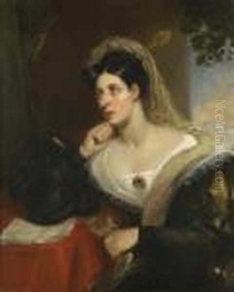 Daydreams, A Young Noblewoman Seated At A Window Oil Painting by Sir Thomas Lawrence