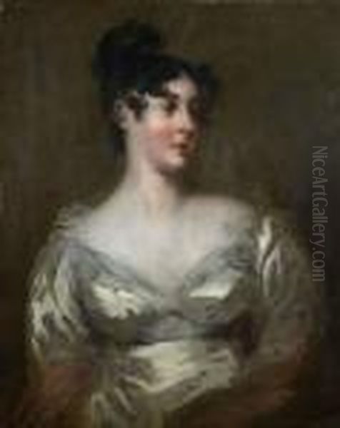 Portrait De Lady Grosvenor Oil Painting by Sir Thomas Lawrence