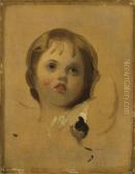 Etude Pour Une Tete D'enfant Oil Painting by Sir Thomas Lawrence