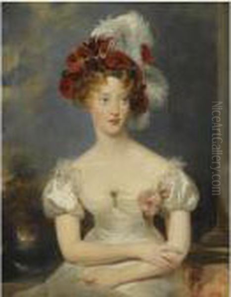 Portrait De Marie-caroline Oil Painting by Sir Thomas Lawrence