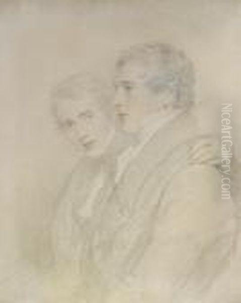 Double Portrait Of Richard 
Rowland Bloxam (1797-1877) And Andrewbloxam (1801-1878), Half-length, In
 Profile, On The Eve Of Theirdeparture For The Sandwich Islands [hawaii]
 In 1823 Oil Painting by Sir Thomas Lawrence