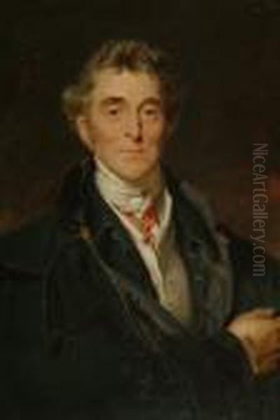 Half Length Portrait Of Arthur Wellesley, 1st Duke Of Wellington Oil Painting by Sir Thomas Lawrence