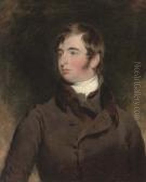 Portrait Of George Charles Pratt
 (1799-1866), Earl Of Brecknock, Later 2nd Marquess Camden, Half-length,
 In A Brown Coat

Lot Title Oil Painting by Sir Thomas Lawrence