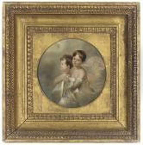 Portrait Of Two Young Girls Holding A Dove Oil Painting by Sir Thomas Lawrence