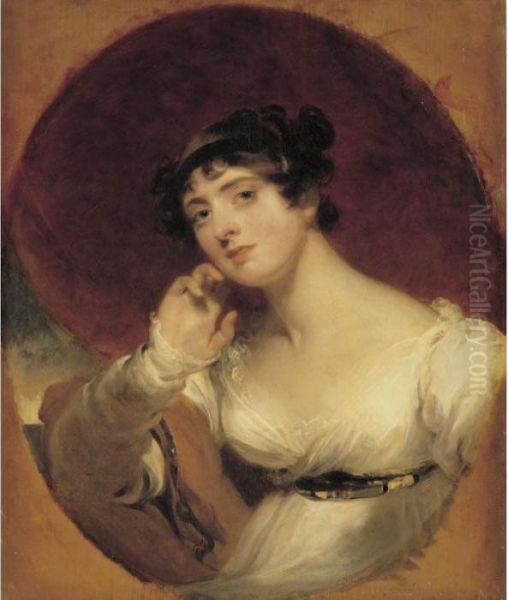 Portrait Of Mrs. George Frederick Stratton Nee Anne D'ewes Oil Painting by Sir Thomas Lawrence