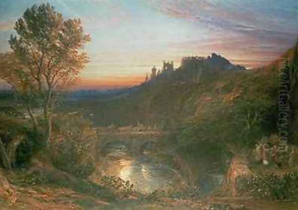 The City at Sunset Oil Painting by Samuel Palmer