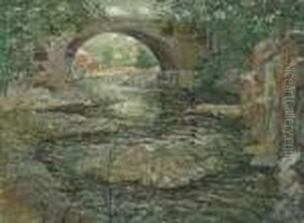 Old Stone Bridge Oil Painting by Ernest Lawson