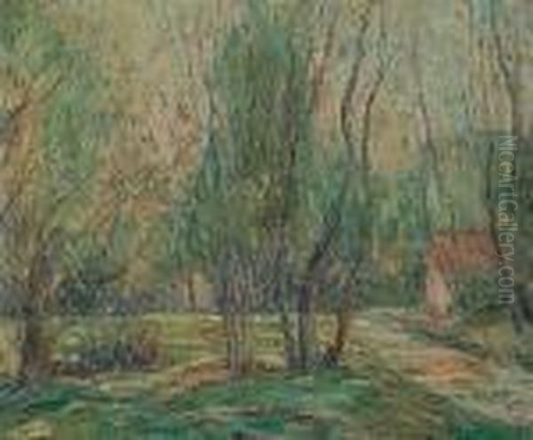 Young Trees Oil Painting by Ernest Lawson