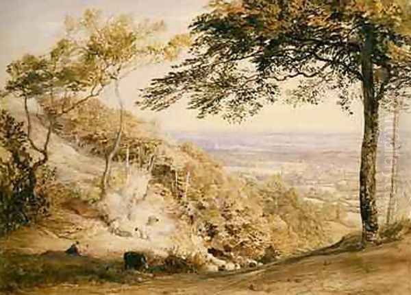 Wilmots Hill, Kent Oil Painting by Samuel Palmer