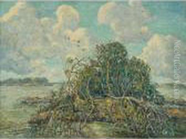 Drifting Clouds, Florida Oil Painting by Ernest Lawson