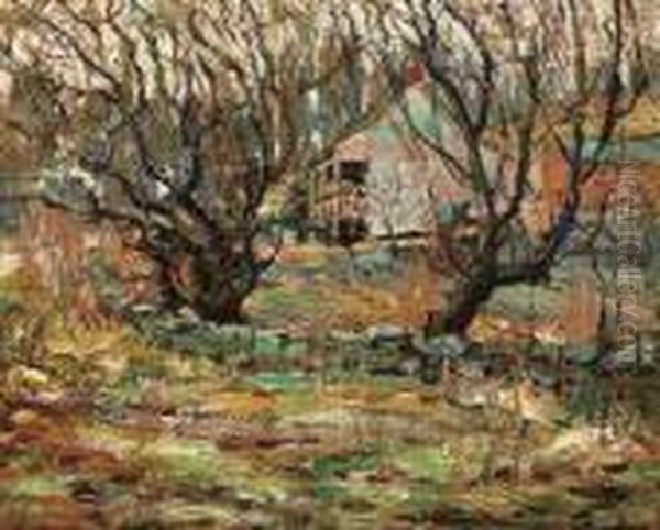 New Hope, Pennsylvania Oil Painting by Ernest Lawson