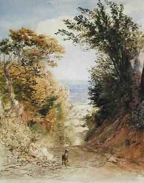 View from Rooks Hill, Kent, 1843 Oil Painting by Samuel Palmer