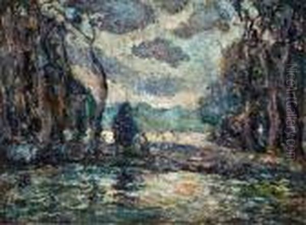 Tropic Night Oil Painting by Ernest Lawson