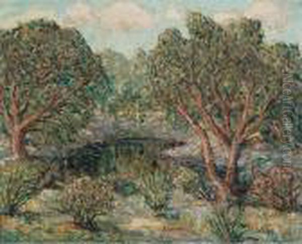 Mirror Pool, Florida Oil Painting by Ernest Lawson