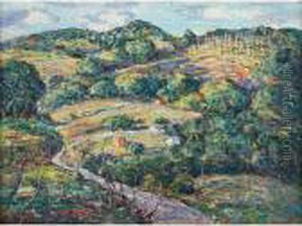 Rolling Hills Oil Painting by Ernest Lawson