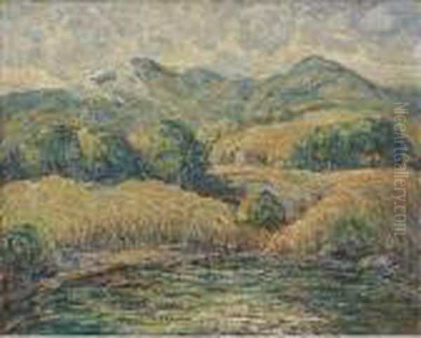 Clouds Over Hills, New England Oil Painting by Ernest Lawson