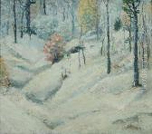 Snow Flurry, Long Island Oil Painting by Ernest Lawson