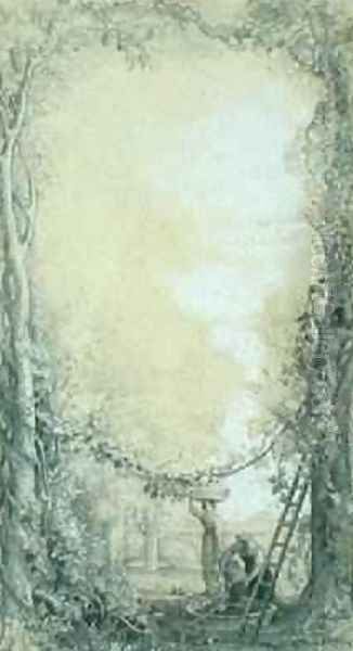 The Vintage, design for an illustration for Pictures from Italy by Charles Dickens Oil Painting by Samuel Palmer