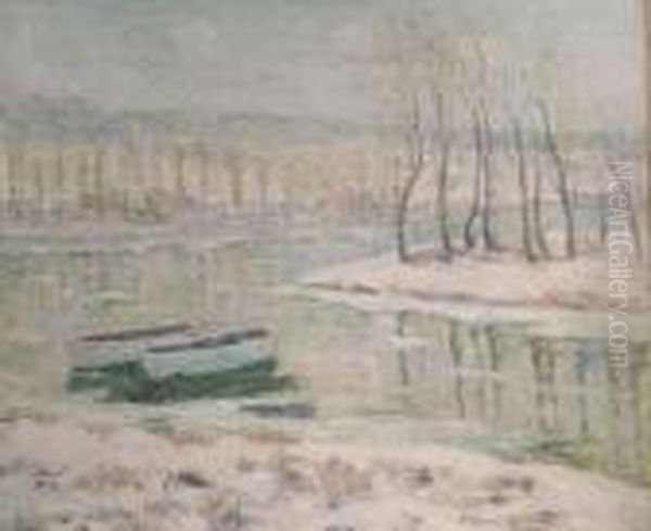 Willows In Winter Oil Painting by Ernest Lawson