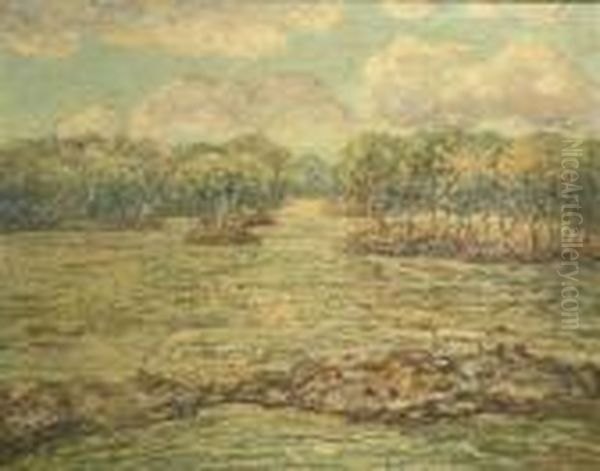 Mangrove Trees, The Florida Everglades Oil Painting by Ernest Lawson