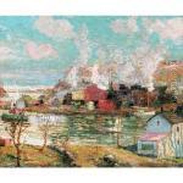 Spuyten Duyvil Creek Oil Painting by Ernest Lawson