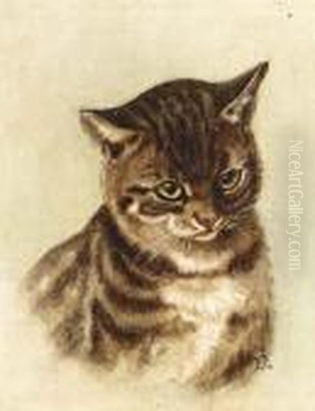 Portrait Of A Cat Oil Painting by Ernest Lawson