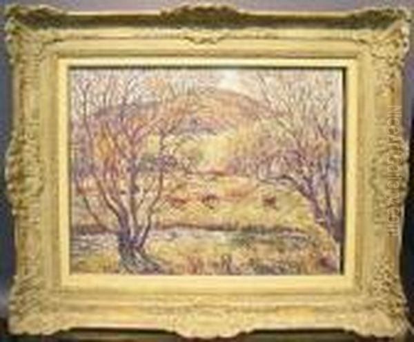 Norfolk Meadows Oil Painting by Ernest Lawson