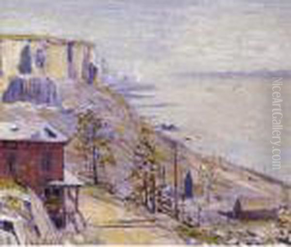 On The Hudson River, Palisades Oil Painting by Ernest Lawson