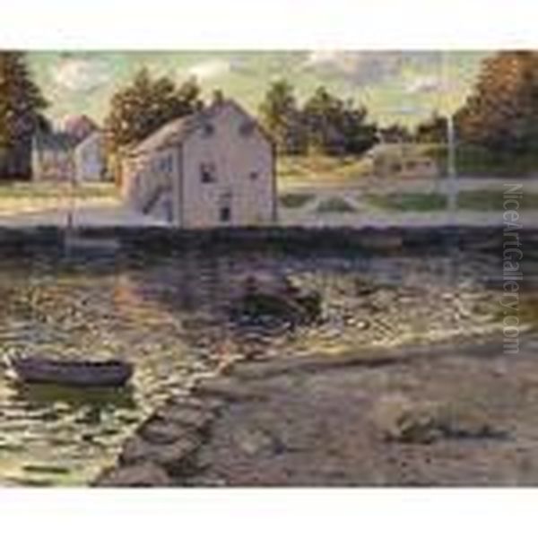 Boating Oil Painting by Ernest Lawson