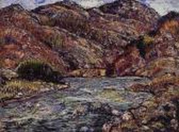 Red Hills, Colorado Oil Painting by Ernest Lawson