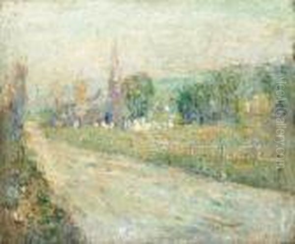 Old Church, Connecticut Oil Painting by Ernest Lawson