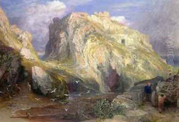 Tintagel Castle, Approaching Rain Oil Painting by Samuel Palmer