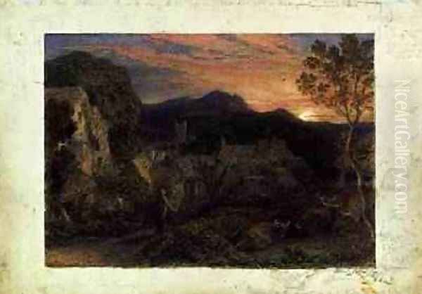 The Bellman, from Il Penseroso, 1881 Oil Painting by Samuel Palmer