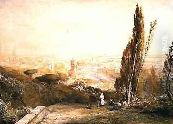 Rome, from the Western Hills, c.1840 Oil Painting by Samuel Palmer