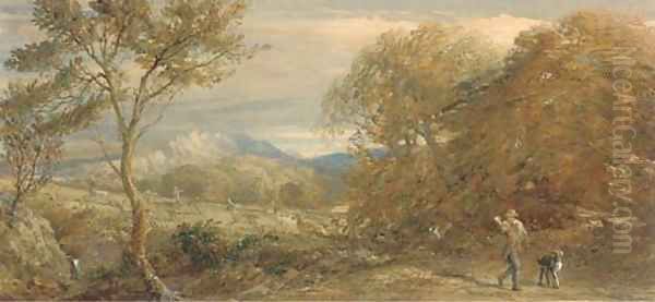 The Forrester's Horn Oil Painting by Samuel Palmer