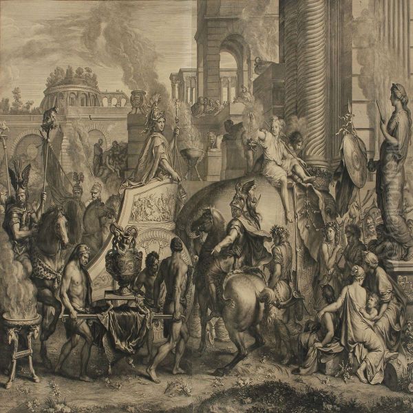 Triumphal Entry Into Babylon Oil Painting by Charles Lebrun