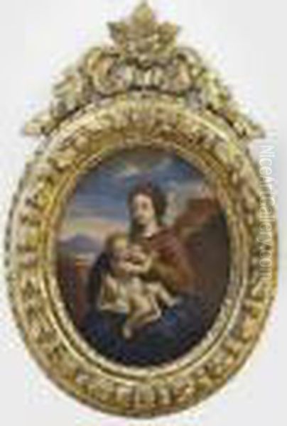 La Vierge A L'enfant Oil Painting by Charles Lebrun