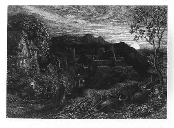 The Bellman (Lister 11) Oil Painting by Samuel Palmer