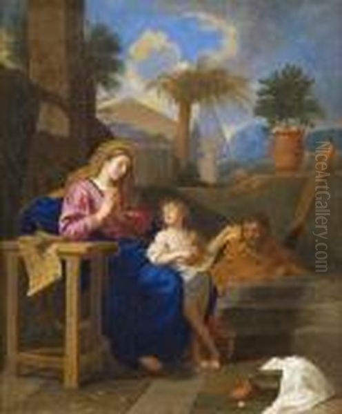 Sacra Famiglia Oil Painting by Charles Lebrun